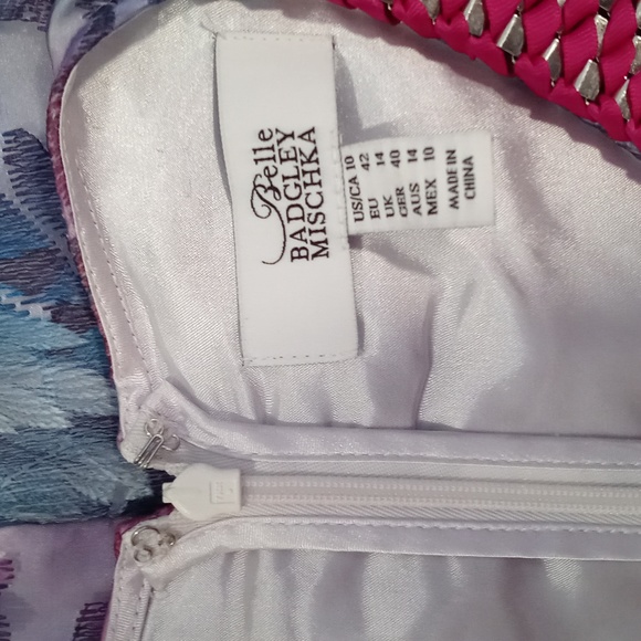 💜Badgley Mischka Belle💜 - Floral A-Line Sleeveless Olga Dress - Picture 3 of 13